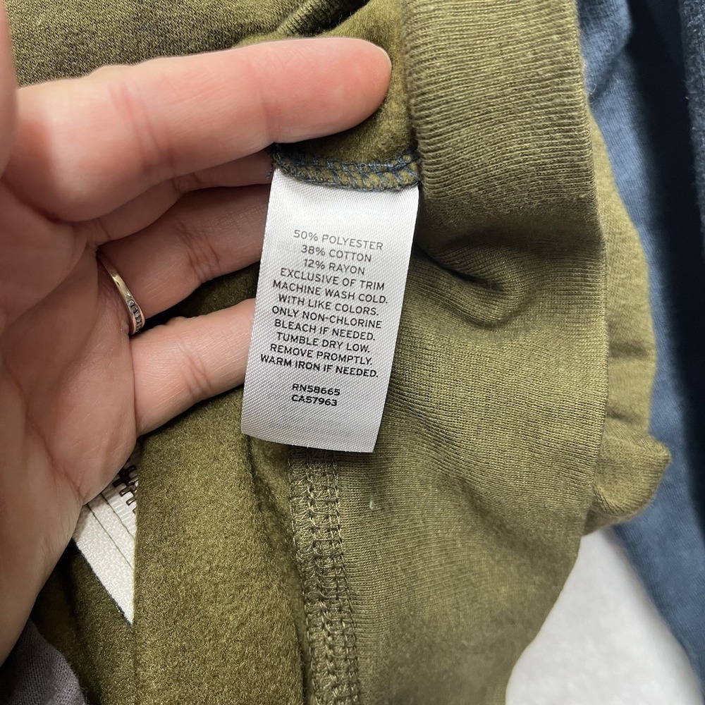 Tucker + Tate Zip Hoodie Boys Small (7/8) Green Blue Casual Basics NEW - Picture 3 of 5
